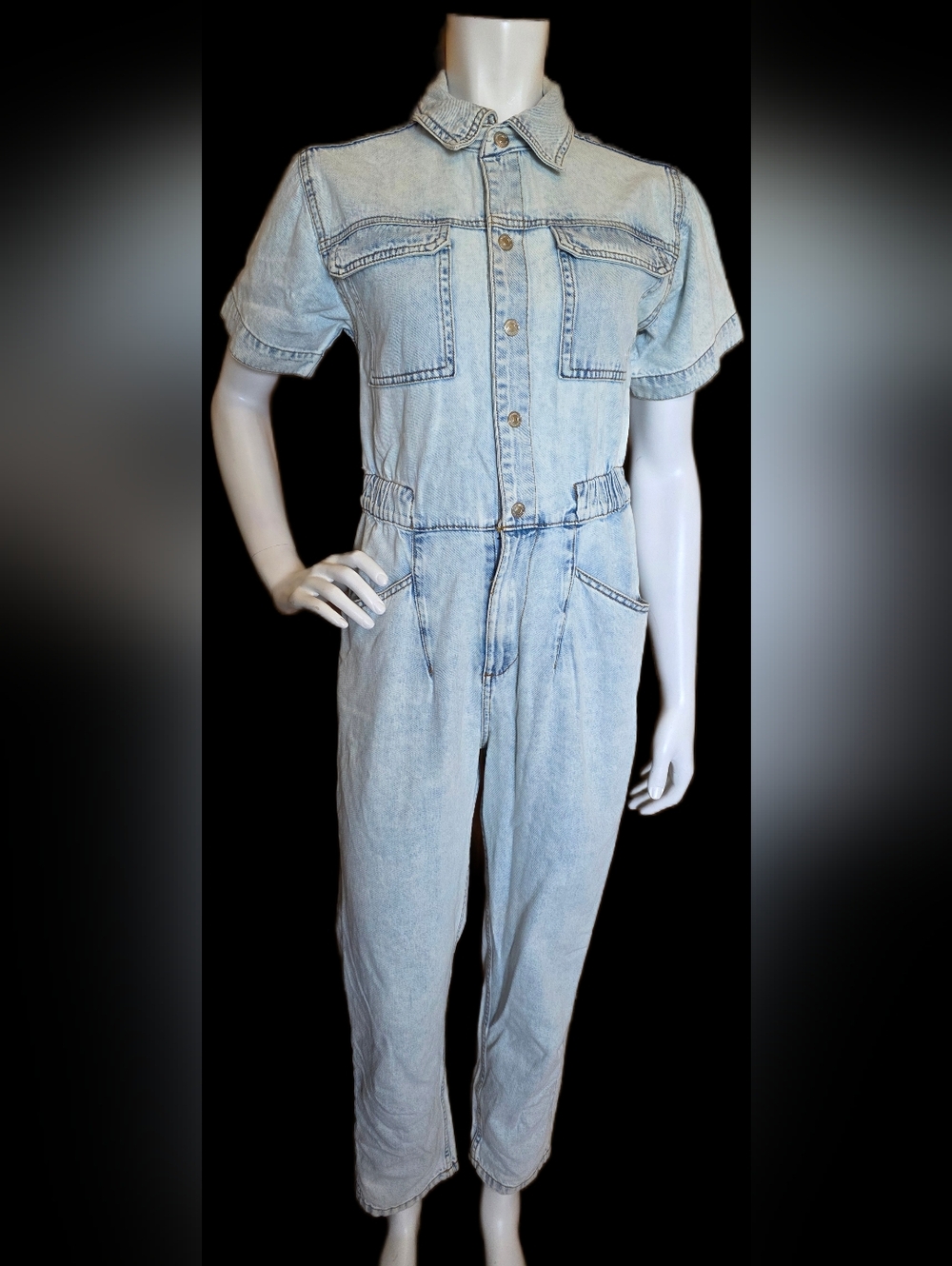 💛 80. Sincerely Jules Size M Denim Jumpsuit